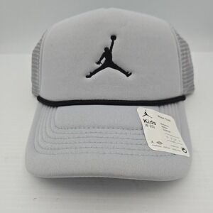 Nike Jordan  Jump Man  Trucker Hat Wolf Gray Kids 8-20